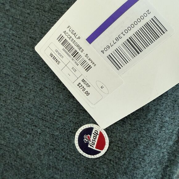 Fusalp Brushed Knitted Scarf In Blue - Picture 3 of 5